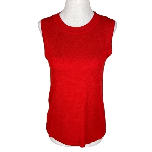 Banana Republic Red Knit Sleeveless Top - Picture 1 of 7